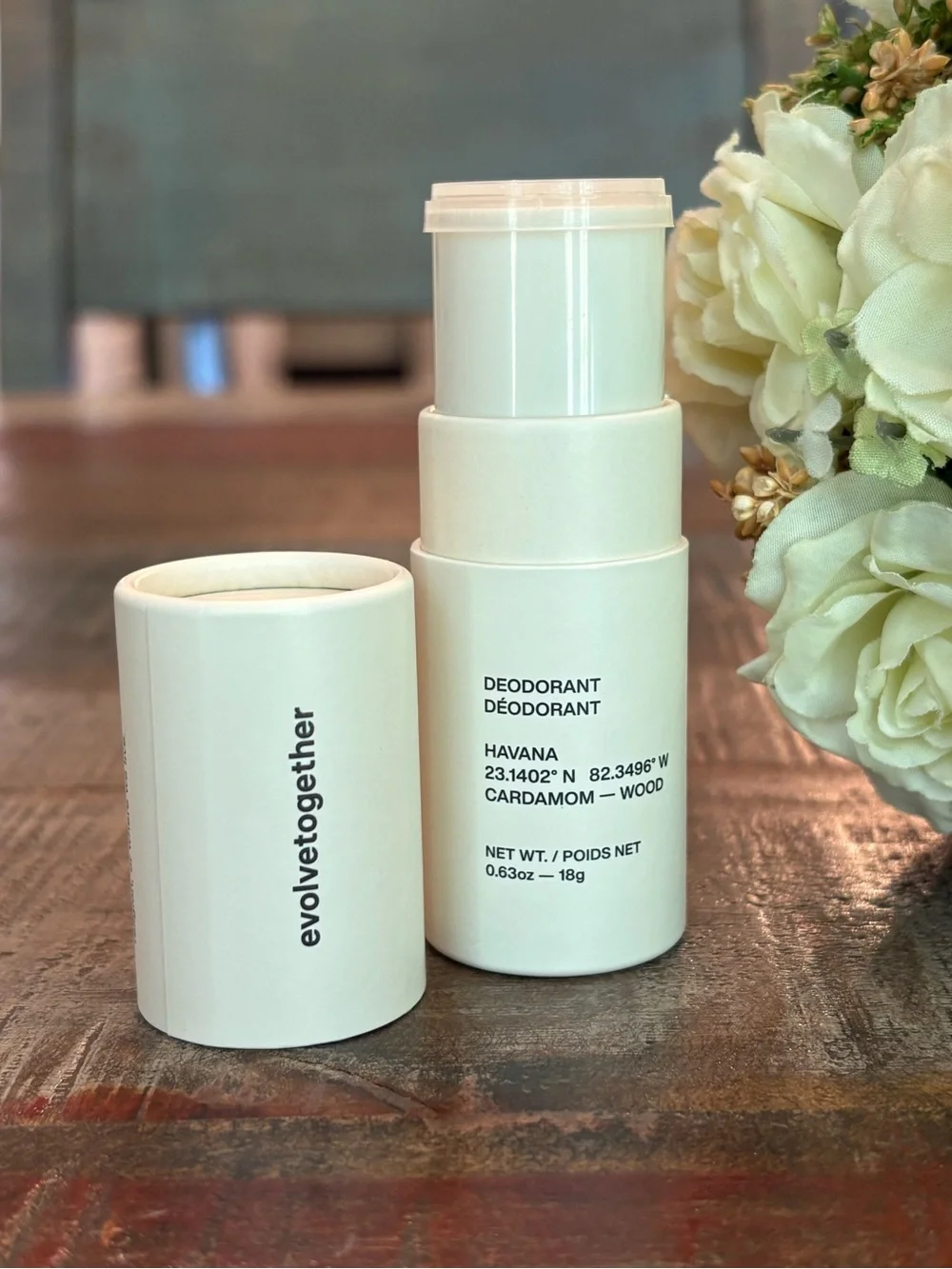 NEW Evolvetogether DEODORANT in HAVANA {Cardamom - Wood} Travel Size!